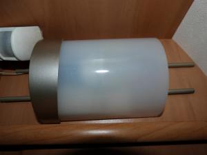 Caravan campervan motorhome conversion - 2 Plastic Silver Lamps image 1