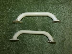 Caravan campervan motorhome White Metallic Exterior Pull Handles - 3 Screw Fit image 1