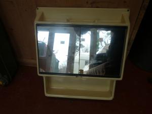 Caravan Motorhome Bathroom Small Shelve Mirror Unit 490x530mm REF CUSTOM image 1