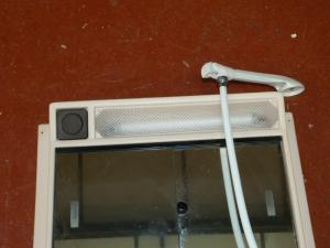 Caravan Motorhome Conversion Plastic Bathroom Mirror Unit with Taps and Shower image 1