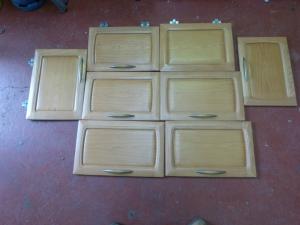 Hobby Caravan Motorhome Solid Wood Cupboard Door Set of 8 REF HOB2 image 1