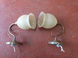 Luna Clubman Caravan 1998 Glass Pair Of Wall Lights REF CLUB image 1