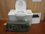 Caravan Motorhome Conversion White Thetford Bench Cassette Toilet Electric Flush image 2
