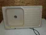 Kitchen Cream Enamel Sink + Drainer Caravan Motorhome Boats Conversion REF VENUS image 2